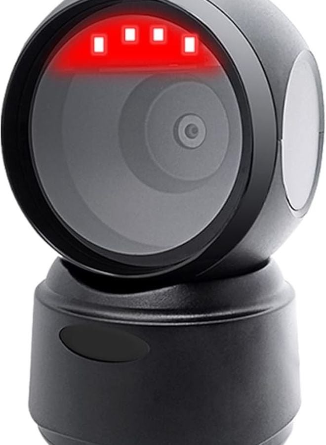 Automatic Omnidirectional Desktop USB Wired QR Barcode Scanner with Adjustable Angle Plug and Play - Image 1